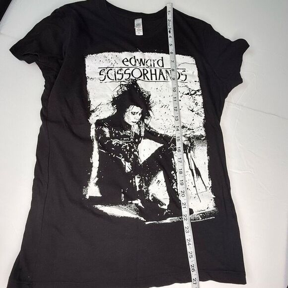 Edward Scissorhands Graphic Tee Black Next Level XL Gothic Movie T-Shirt - Picture 6 of 7